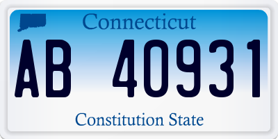 CT license plate AB40931