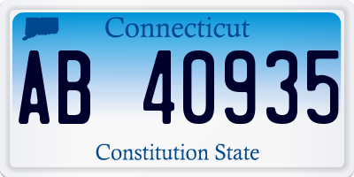 CT license plate AB40935