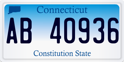 CT license plate AB40936