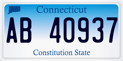 CT license plate AB40937