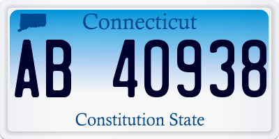 CT license plate AB40938