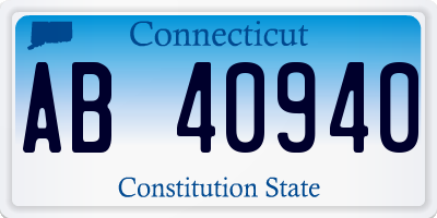 CT license plate AB40940