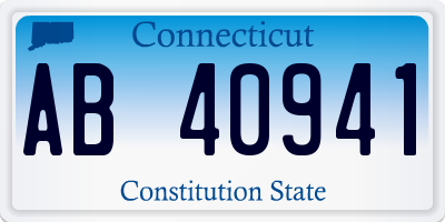 CT license plate AB40941