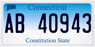 CT license plate AB40943