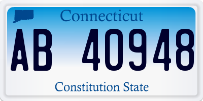 CT license plate AB40948