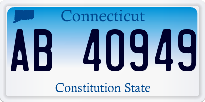 CT license plate AB40949