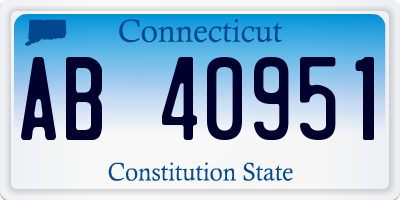 CT license plate AB40951