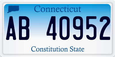 CT license plate AB40952