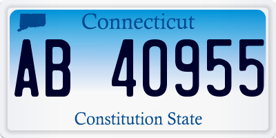 CT license plate AB40955