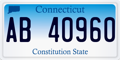 CT license plate AB40960