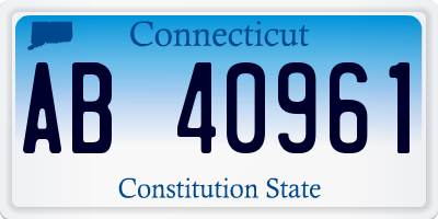 CT license plate AB40961