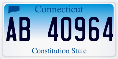 CT license plate AB40964