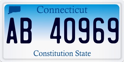 CT license plate AB40969