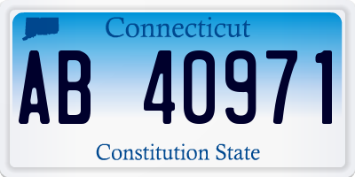 CT license plate AB40971