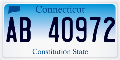 CT license plate AB40972