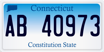 CT license plate AB40973