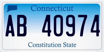 CT license plate AB40974