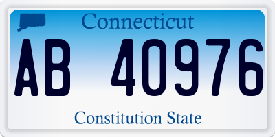 CT license plate AB40976