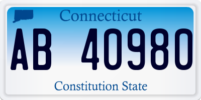 CT license plate AB40980