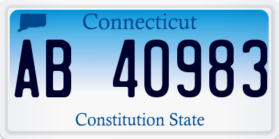 CT license plate AB40983