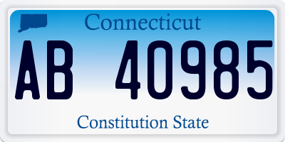 CT license plate AB40985