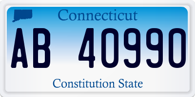 CT license plate AB40990