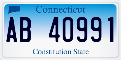 CT license plate AB40991