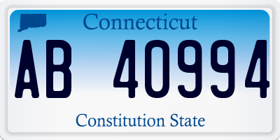 CT license plate AB40994