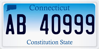 CT license plate AB40999