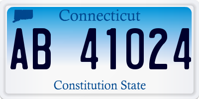 CT license plate AB41024