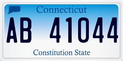 CT license plate AB41044