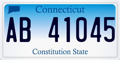 CT license plate AB41045