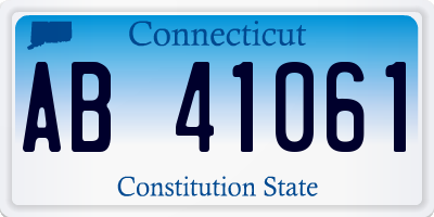 CT license plate AB41061