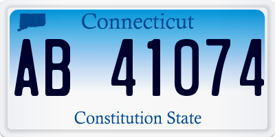 CT license plate AB41074