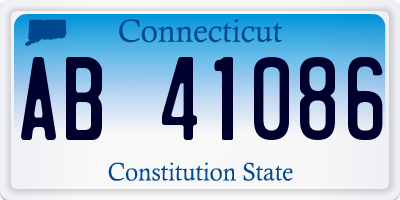 CT license plate AB41086