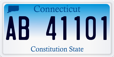 CT license plate AB41101