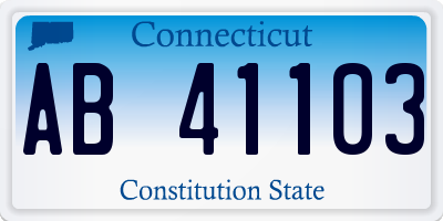 CT license plate AB41103