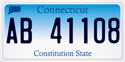 CT license plate AB41108