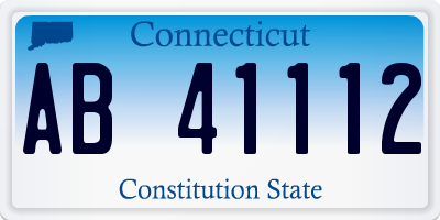 CT license plate AB41112