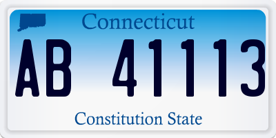 CT license plate AB41113