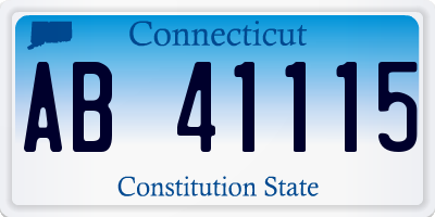 CT license plate AB41115