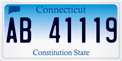 CT license plate AB41119