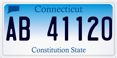 CT license plate AB41120