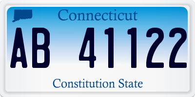 CT license plate AB41122