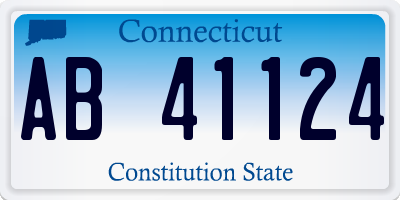 CT license plate AB41124
