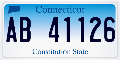 CT license plate AB41126