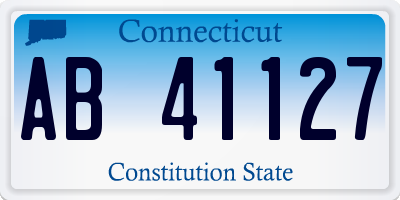 CT license plate AB41127