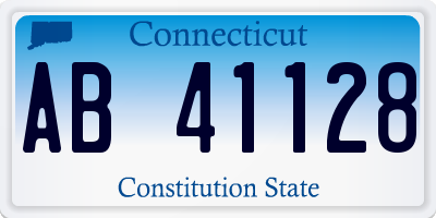 CT license plate AB41128