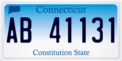CT license plate AB41131