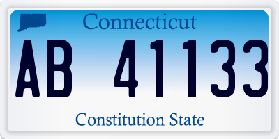 CT license plate AB41133